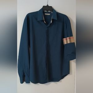 Blue Tealish Burberry casual shirt.
